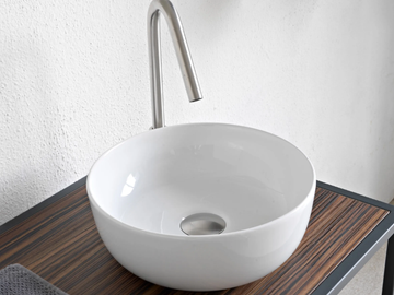 GLAM - Countertop round ceramic washbasin by Scarabeo Ceramiche - view 2